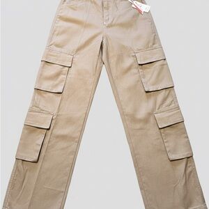 Olive Khaki Cargo Pants | Wide Leg | 100% Cotton | NWT | Size 5